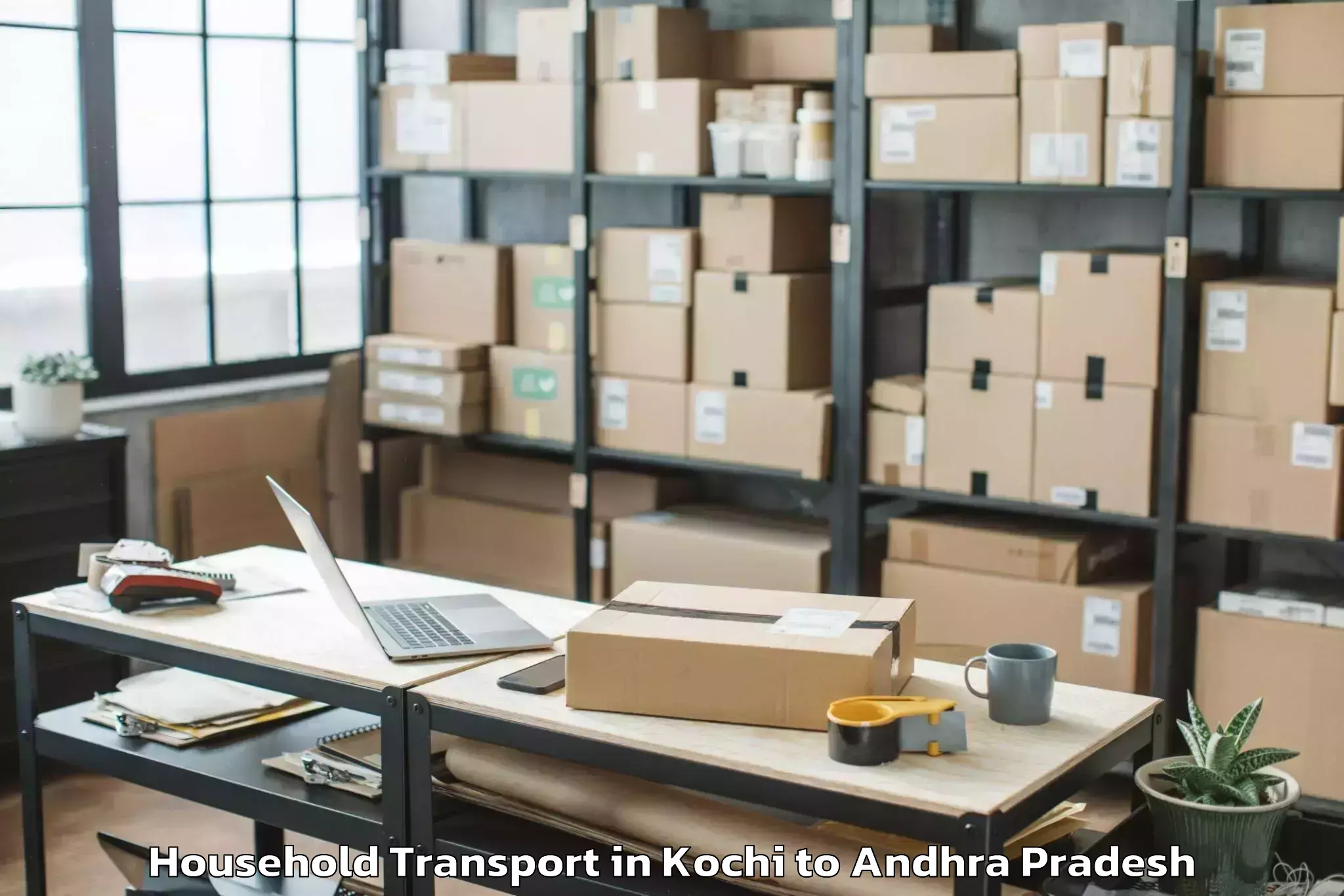 Book Kochi to Karalapalem Household Transport Online